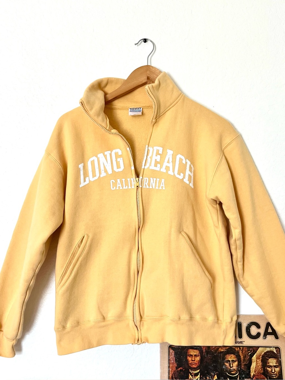 Long Beach California Butter Yellow  Zip-Up Jacket